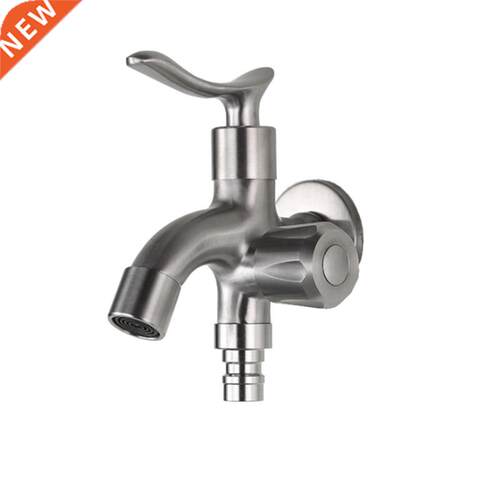 04 Stainless Steel Brushed Washing Machine Tap Wall Mount
