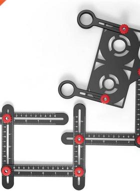 6/12 Side Multi Angle Measurement Ruler Pro 5-Holes Position