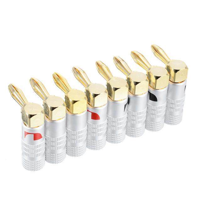 Mayitr 8pcs/set Japan Nakamichi Banana Plug 24K Gold Plated