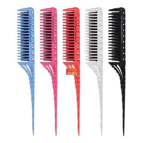 1PC Portable Hair Comb Hair Brush 3-Row Teeth Teasing Comb