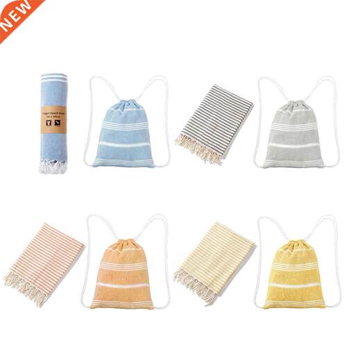 100x180cm Turkish Tassel Bath Towel Terry Cloth Striped Adul