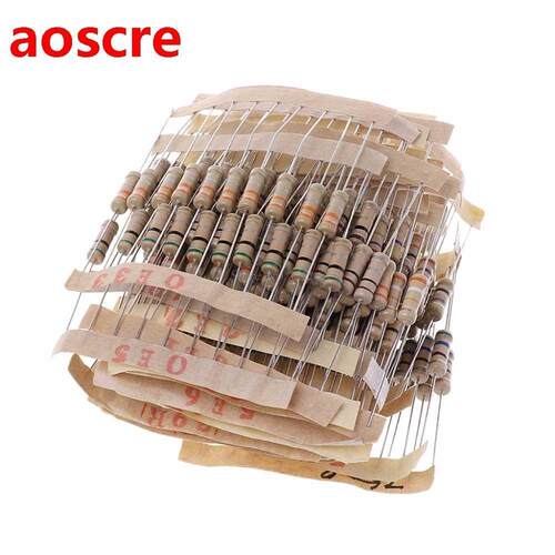 300Pcs Resistor Kits 1W 5% 0.1-750 Ohm Caron Resistor 30 Va