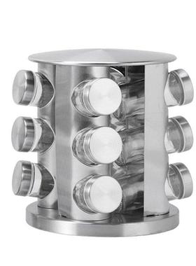 Spice Rack,12-Jar Revolving Countertop Spice Tower,Seasoning
