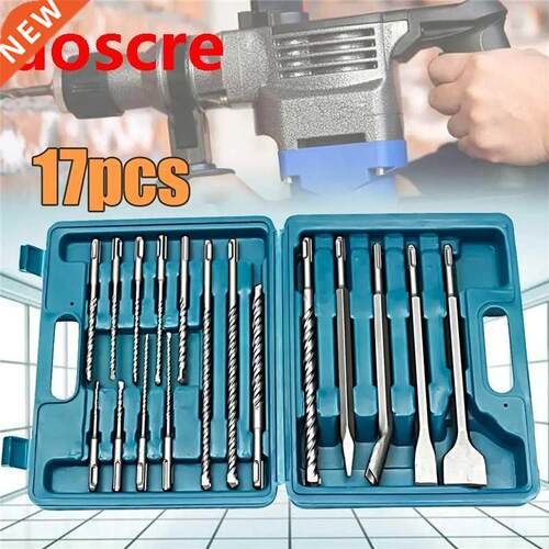 17pcs Electric Hammer Drill Bit Set Chisel SDS Plus Impact R