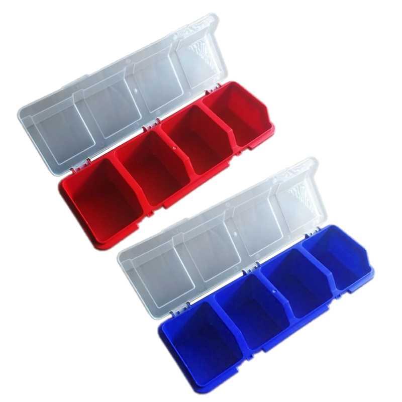 Plastic Tools Storage Box with Cover Parts Screw Toolbox Cas