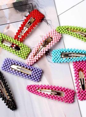 Elegant Colorful Bead Hairpin Barrette Hairband Korean Desi