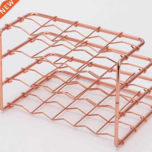Grid Wrought Iron Desktop Storage Rack Bookshelf Magazine Fi