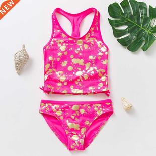 8~14Year Girls Swimsuit New 2021 Baby Girl Tankini set High