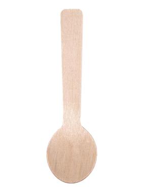 100Pcs Disposale Wooden Spoon Mini Ice Cre Spoon Wood Wes