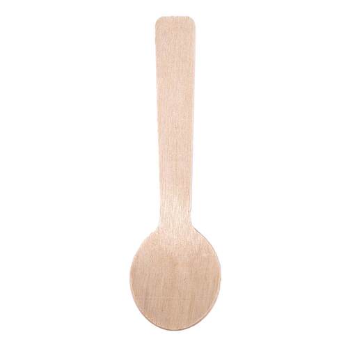 100Pcs Disposale Wooden Spoon Mini Ice Cre Spoon Wood Wes