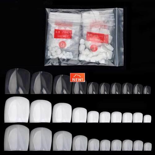 500Pcs False Fake Artificial Toe Nails Tips French Foot