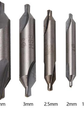 5pcs HSS Combined Center Drills Bits 60 Degree Countersink S
