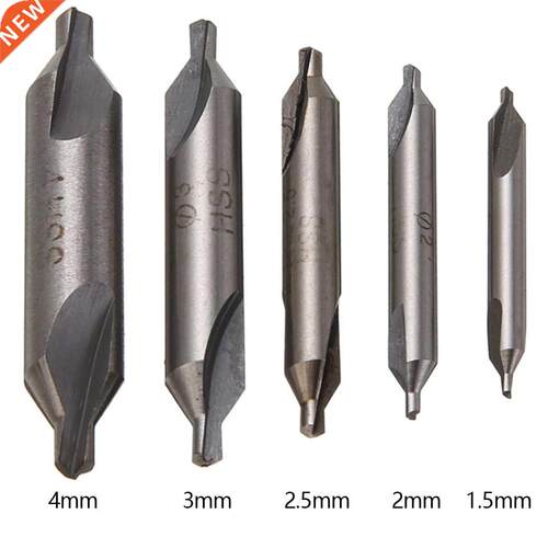 5pcs HSS Combined Center Drills Bits 60 Degree Countersink S