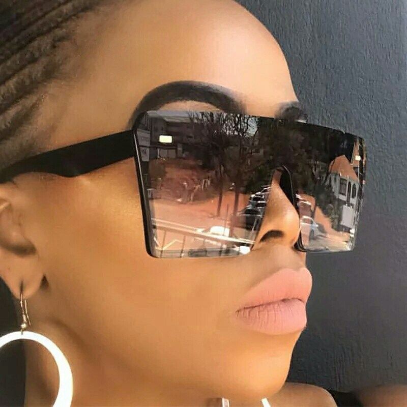 2020 Fashion Oversized Square Sunglasses Retro Gradient Big