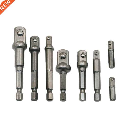 8 Sizes Chrome Vanadium Steel Socket Adapter Power Set Hex S