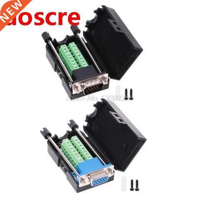 D-SUB DB15 VGA Male Female 3 Rows 15 Pin Plug Breakout Termi