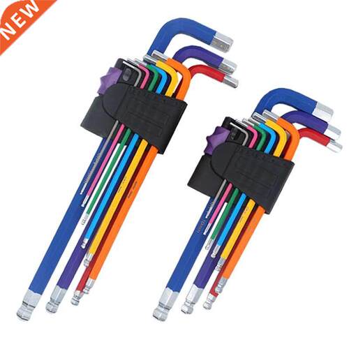 9Pcs 1.5mm-10mm Color Coded Ball-End Hex Allen Key L Wrench