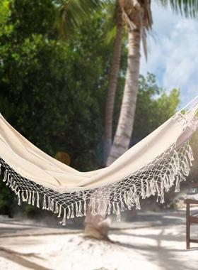 2 Person Maximum 200kg Hammock Large Brazilian Macrame Fring