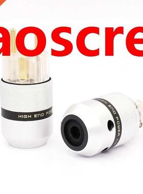 One Pair Aluminum 24K Gold Plated Schuko Power connector IEC