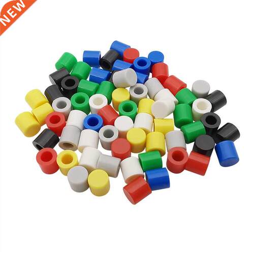70Pcs 7 Color Plastic Cap Hat Kits A56 6x6mm Switch Hat Cove