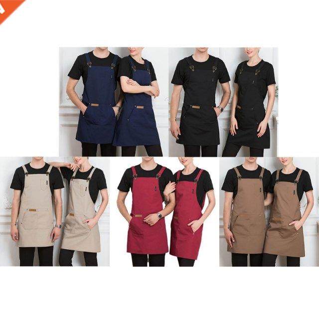 1pc Work Apron with Pockets for Men Women Chef Waiters Artis