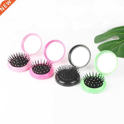 1pc Folding Comb with Mirror Compact Pocket Mirror Portable