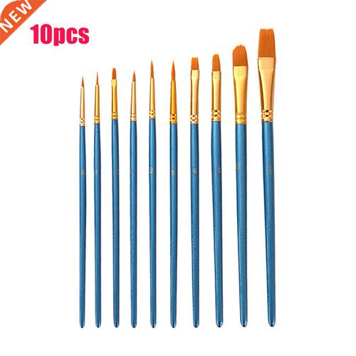 10pcs/set Watercolor Acrylic Oil Craft For Kids Nylon School