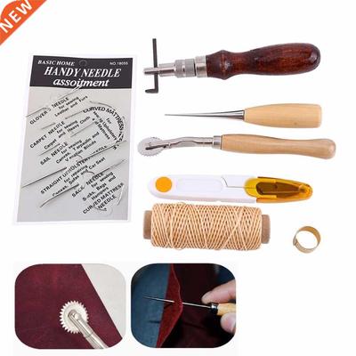 7pcs Leather Craft Tools Hand Sewing Stitching Carving Work