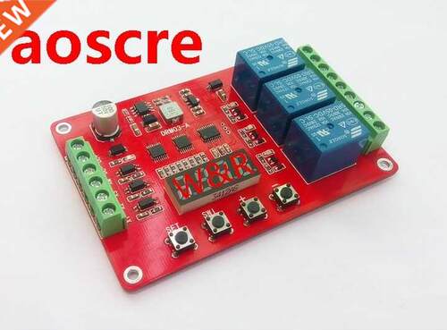DRM03/Three-way mult-functon relay module/delay/self-lock/
