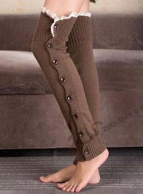 Wool leg warmers Protective leg warm boots support stockings