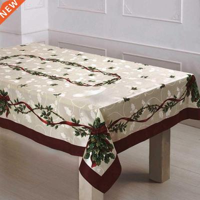 Nordic Christmas Ribbon Pattern Tablecloth Home Dining Water