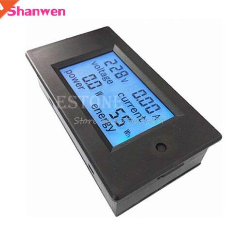 AC 80-260V LCD Digital 20A Volt Watt Power Meter Ammeter Vol