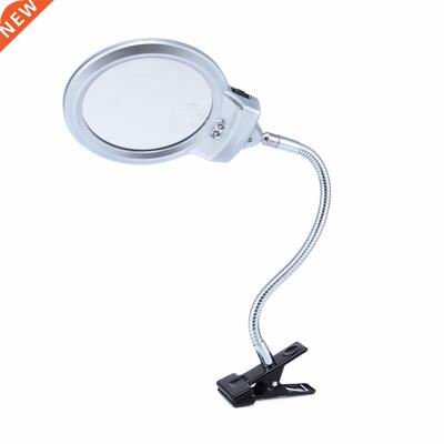 LED Lighted Lamp Magnifying Glass 2.5x , 5x Desk Magnifier F