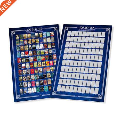 100 Books Scratch Off Poster Must Read Of All Time Bucke