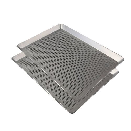 Rectangle Aluminum Alloy Non-stick Cake Cookies Perforated