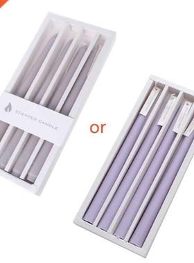 53CA 4pcs Elegent Taper Candles 9.8inch Tall 4.5 Hour Long B