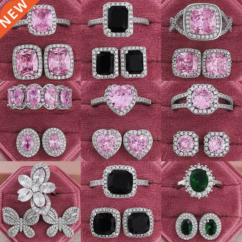 2pcs Per Pack Pink Black Green silver cor bride Jewelry Se