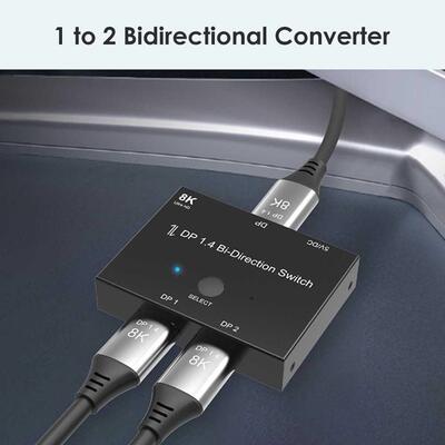 Displayport Splitter DP1.4 Bi-Direction Switch 8K/60Hz Audio