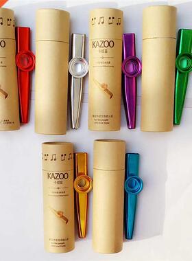 Metal Kazoos with Box Musical Instruments Flutes Diaphragm M
