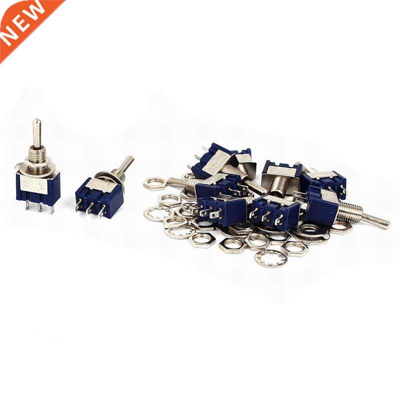 10Pcs AC 125V 5A SPDT ON-OFF-ON Latching Miniature Switch Bl