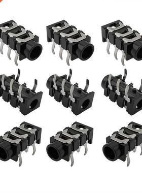 10Pcs PJ-1 .5mm 5 Pin Stereo Audio Jack Socket Female Con