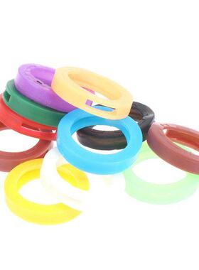 50pcs Bright Colors Soft Silicone Hollow Multi Color Rubber