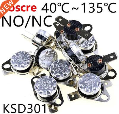 1pcs KSD301 10A 250V 40~135 degree Ceramic Normally Open/Nor