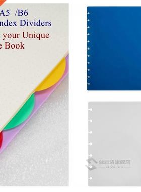 A4/A5/B6 Colorful Index Planner Dividers with Mushroom Holes
