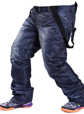 -30 Men Snow Pants Outdoor Sports Wear Strap Trousers Snowbo