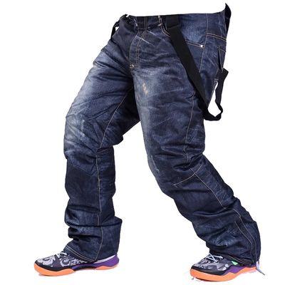 -30 Men Snow Pants Outdoor Sports Wear Strap Trousers Snowbo