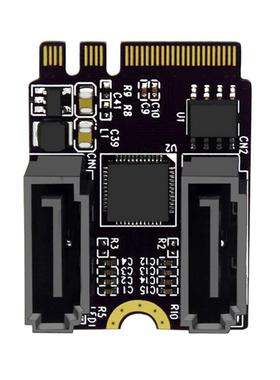 M.2 A/E Key to 2 Ports SATA.0 Expansion Card M.2 NGFF to SA