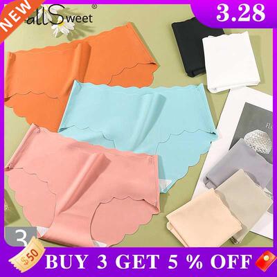 FallSweet 3 pcs/ lot ! Seamless Panties Solid Invisible Und