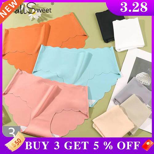 FallSweet 3 pcs/ lot ! Seamless Panties Solid Invisible Und