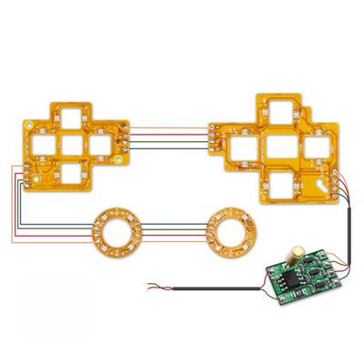 6-Color Luminated D-Pad Thumstick Face Button DTF LED Kit fo